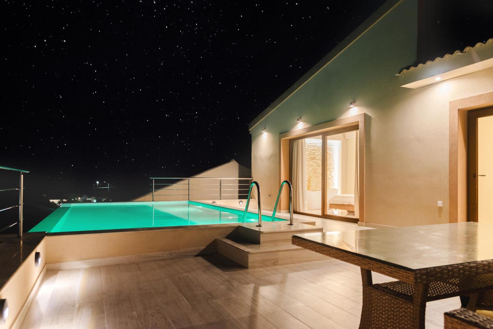 Villa Vasillis-Heated Swimming Pool With Infinity View Vitaládes Exterior foto