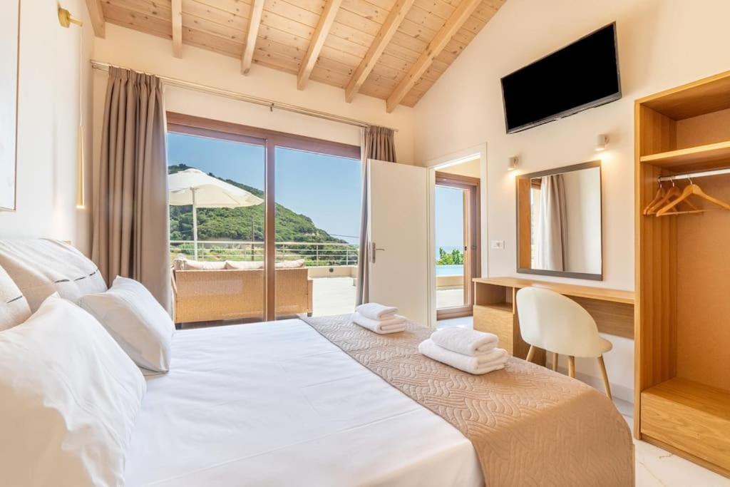 Villa Vasillis-Heated Swimming Pool With Infinity View Vitaládes Exterior foto