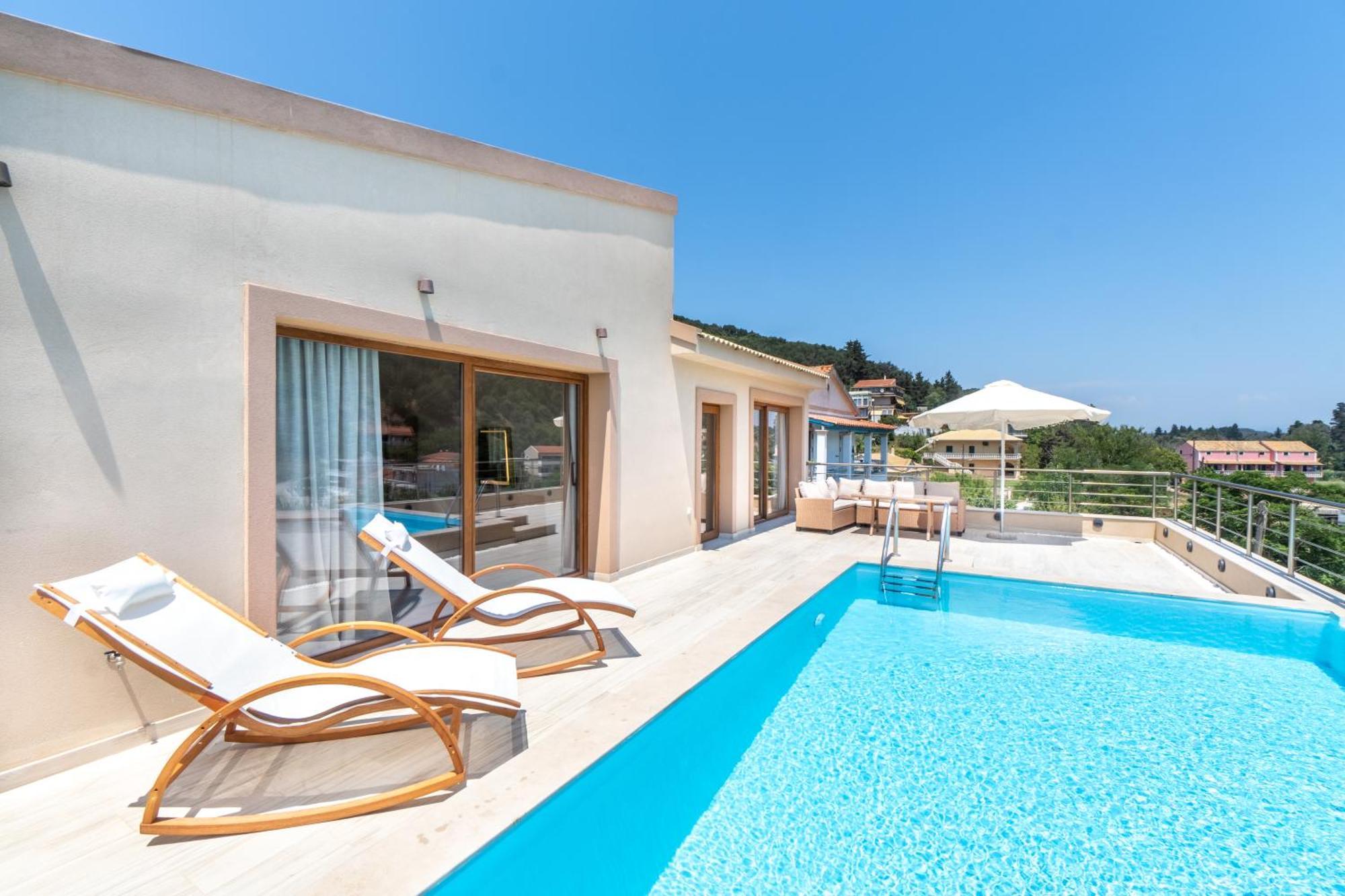 Villa Vasillis-Heated Swimming Pool With Infinity View Vitaládes Exterior foto